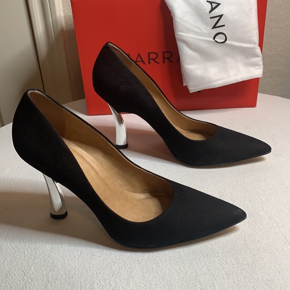 Carrano Shoes - NIB🖤🤍 Carrano Black Suede with Silver Heels!